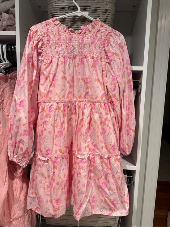 Shop The Mint Dresses & Skirts - NURSING FRIENDLY Pink Floral Smocked Long-Sleeve Dress